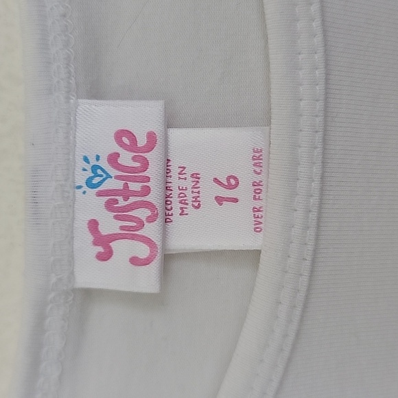 Justice Blue, Pink & White Plaid Jumper Dress 16 - Picture 4 of 14